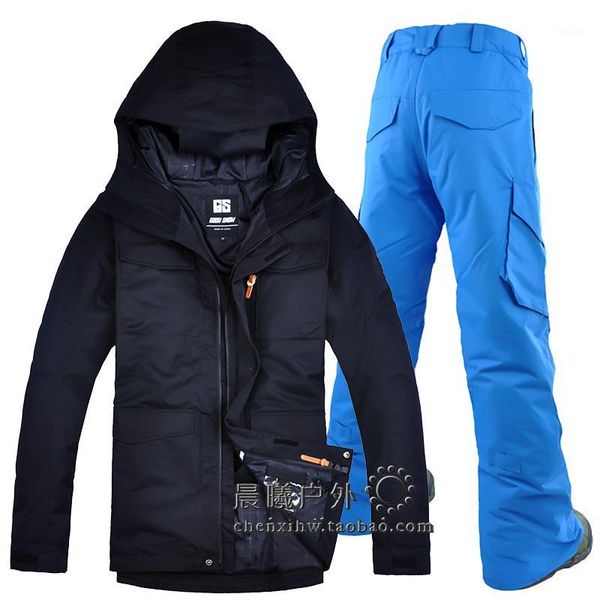 Giacche da sci Gsou Snow Cappuccetta Abito da sci Abbigliamento Snowboard Parente Presentatore Sport esterno impermeabile indossa inverno super caldo.