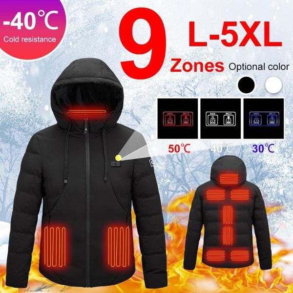 

outdoor jackets&hoodies 9 zone heating clothing dual control thick clothes jacket cotton usb three-speed electric1, Blue;black