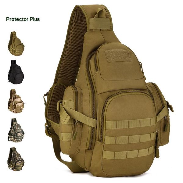 

outdoor bags tactical chest bag pack camouflage waterproof nylon single-shoulder travelling trekking cycling