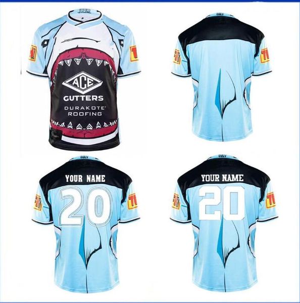 

2020 cronulla-sutherland sharks rugby jersey 2019 indigenous jersey rugby league jerseys retro australia maillot de rugby size s--5xl, Black;yellow