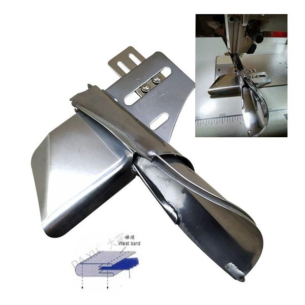 

sewing notions & tools machine trousers pull tube edging hemming tool single needle spare parts easy setting high-efficiency production devi, Black