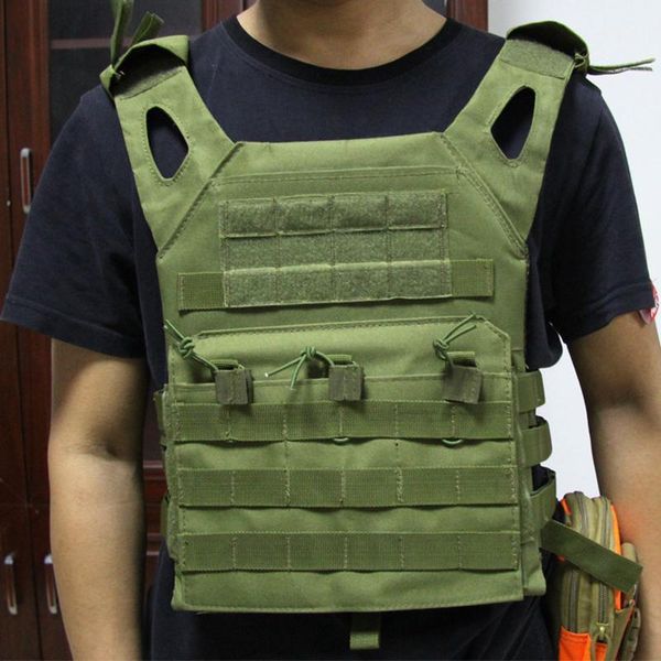 

hunting jackets tactical vest army molle outdoor sports cp paintball shooting lightweight swat gear1, Camo;black
