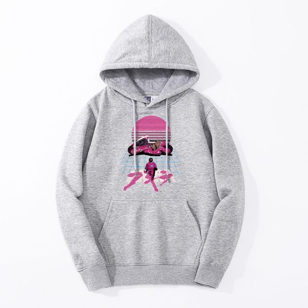 

2019 autumn winter akira synthwave japanese anime men hoodies fleece men's sweatshirt hoodie harajuku style fashion sportswear, Black