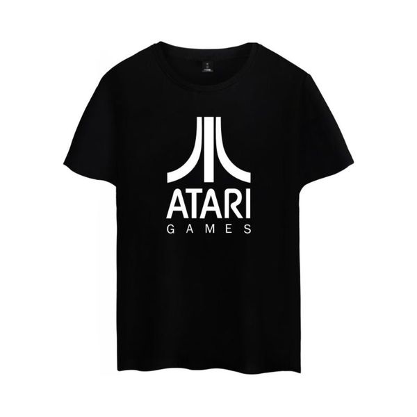 

new atari logo of atari printed t-shirt summer 100%cotton arcade enthusiasts comfortable swag tees 4xl, White;black