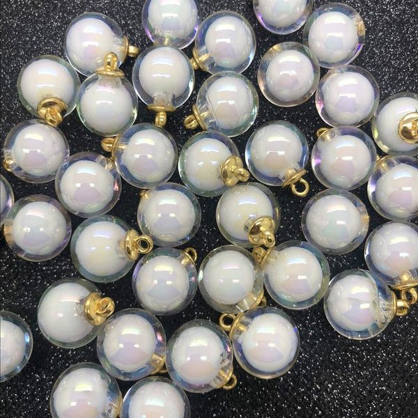 

new diy 8pcs 16mm mini glass bottles with beads pendant ornaments jewelry making jllbmh, Black