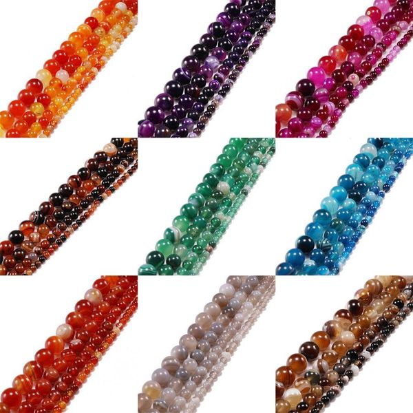 

1strand lot 4 6 8 10 12 mm black natural stone beaded agates yoga spacer round beads for jewelry making diy necklaces h jllmhg