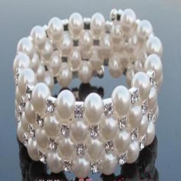 

of rows bracelet adjustable surrounded 5pcs fashion pearl jewelry four pearl bracelet diamond bbyps bde_home, Black