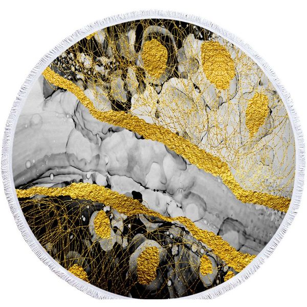 

творческий мраморный узор летом круглый пляжное полотенце с сумка для хранения шкала спортивные ванны для душа для душа с кисточкой toalla p