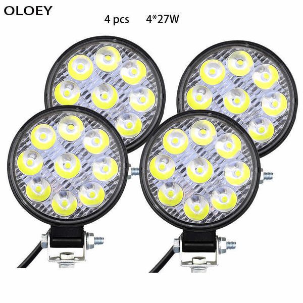 Yeni LED Çalışma Işık Ile Araba Ön Sis Işık Bar 12 V 24 V Kamyon SUV 4x4 4WD Mühendislik Far Off-Road Led Yuvarlak Far