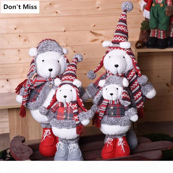 

новогоднее украшение для дома медведь кукла standing цифры игрушка дети xmas новый год день подарков navidad орнаменты natal decoracion