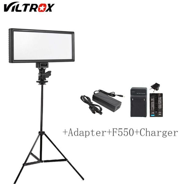 

flash heads viltrox l132t 3300-5600k mini led video fill light panel+ ac adapter + 1.5m stand lighting kit for dslr camera dv camcorder