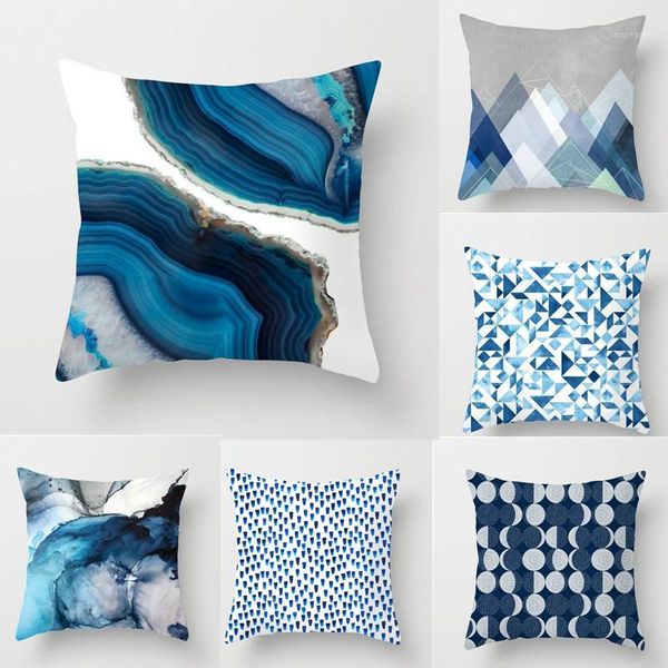 

cushion/decorative pillow creative blue abstract design printed cushion covers 45x45cm home/office sofa waist polyester linen pillowcase1
