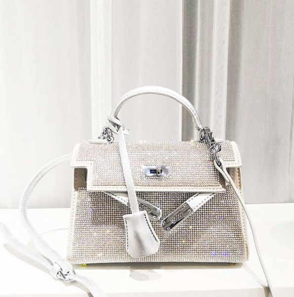 

2021 aw designer totes women crystal diamante handbags new metallic beads shoulder bags glitter diamonds lady crossbody bag