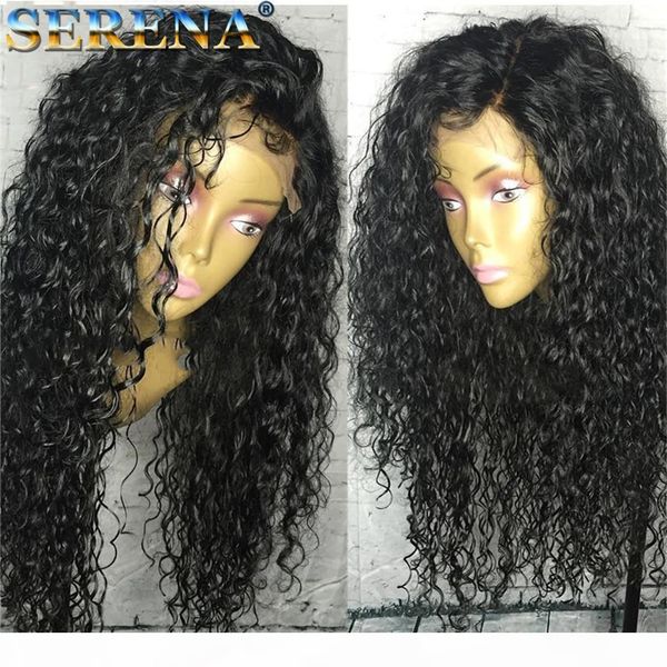 

13x4 lace front wig curly human hair wig brazilian remy hair jerry curl wig 150 density 4x4 360 lace front human hair wigs, Black;brown