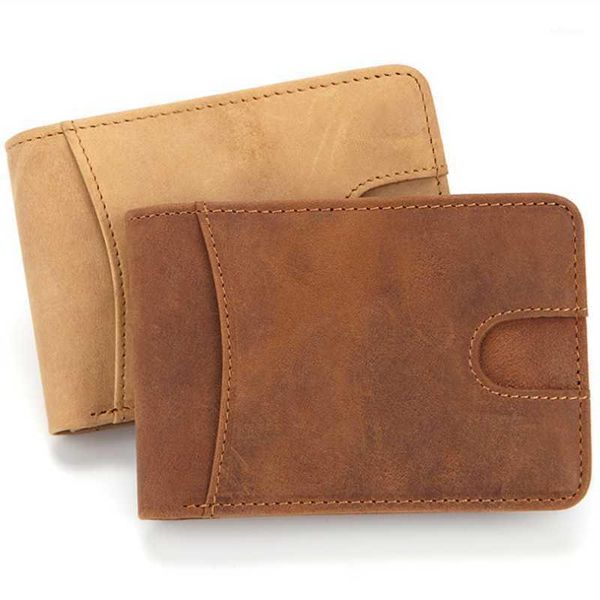 

anti-theft genuine leather fashion wallet men dollar clip european and american fashionable thin leather coin purse clutch1, Red;black