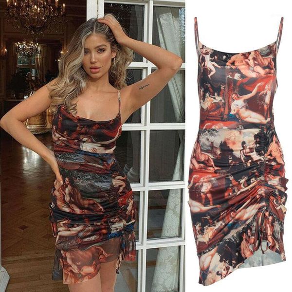 

2020 new fashion women's bandage bodycon sleeveless evening party club short mini dress1, Black;gray