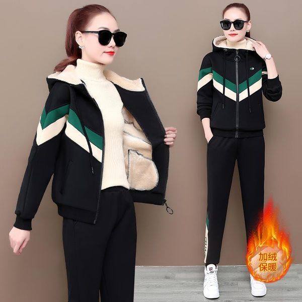 

piece 2 large-sized women, bundled together autumn sweatpants, sportswear workout, casual women's ensemble, suit sweaters. 7gqg, Gray