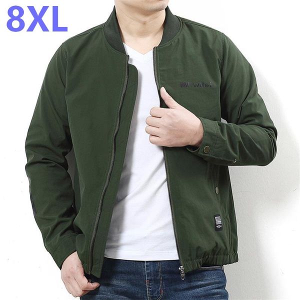 

10xl 8xl 6xl 5xl spring autumn men's jackets thin solid fashion coats male casual slim stand collar bomber jacket men overcoat, Black;brown