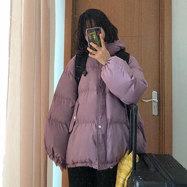 

2020 down bread jacket cotton jacket women short ins dongdaemun port style loose thick harajuku bf cotton, Black