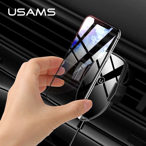 

usams us-cd72 зарядное устройство dashboard dual usb mini car mobile holder с выключенным выключателем