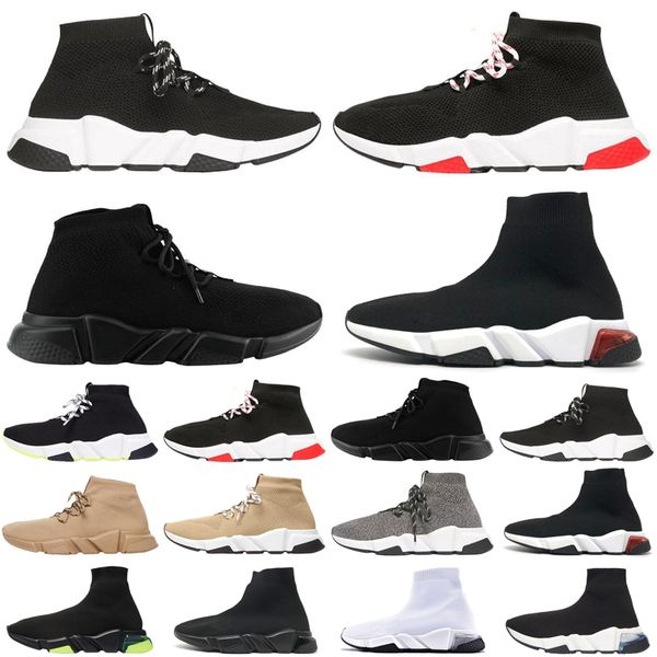 

socks mens womens running shoes lace up yellow black red beige grey clearsole white men women designer trainers sneakers size 36-45