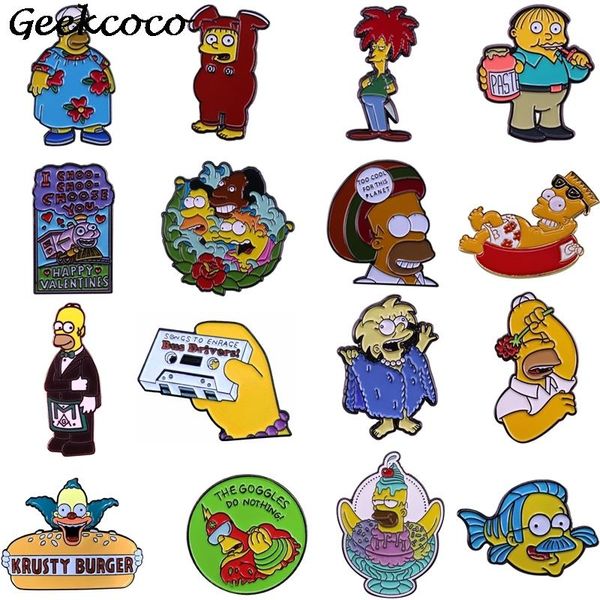 

20 шт. / лот j1721 geekcoco enamel pin-код мультфильм брошь коллекции симпатичные металлические отвороты значок броши для женщин мужские юве, Gray
