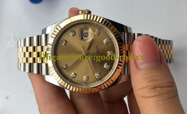 

men's mechanical watch automatic 2813 movement steel jubilee bracelet gold men 116333 champagne 126301 crystal watches sapphire wristwa, Slivery;brown