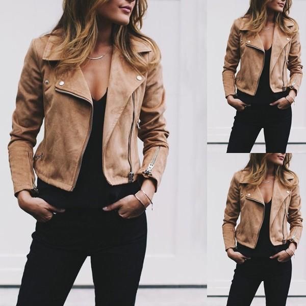 

2020 new design styele casual clothing sweatwear sweet fashion soft good fabric women jackets 10041, Black;brown