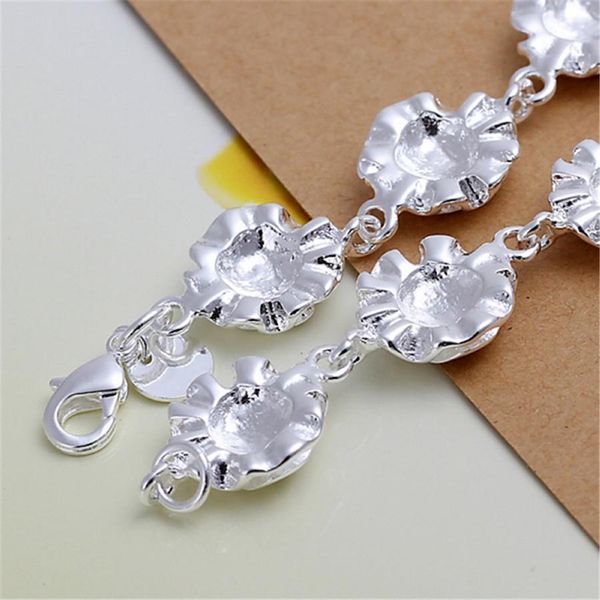 

красивые розы серебряные цветные браслеты новые списки высокого качества ювелирные украшения рождественские подарки красивые розы h jlljnn, Black