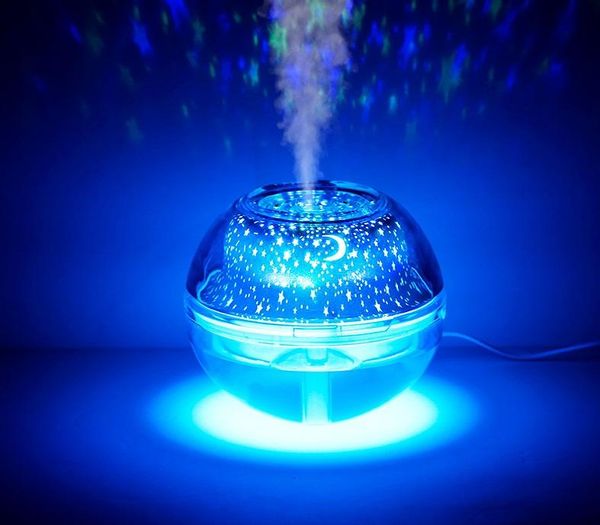

fragrance lamps usb creative home colorful projection air purification humidifier night light crystal large capacity