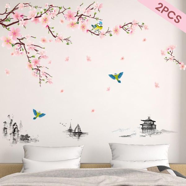 

wall stickers kids rooms bedroom living room diy art pvc beautiful flower tree removable wallpaper home decor dropshipping