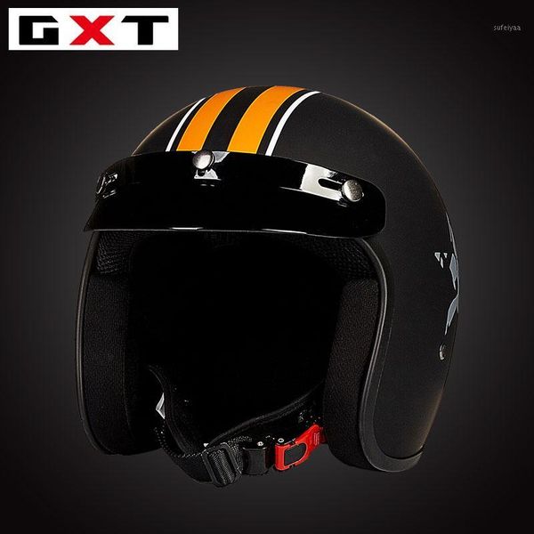 

gxt motorcycle half face helmet retro motorbike riding high racing casque1