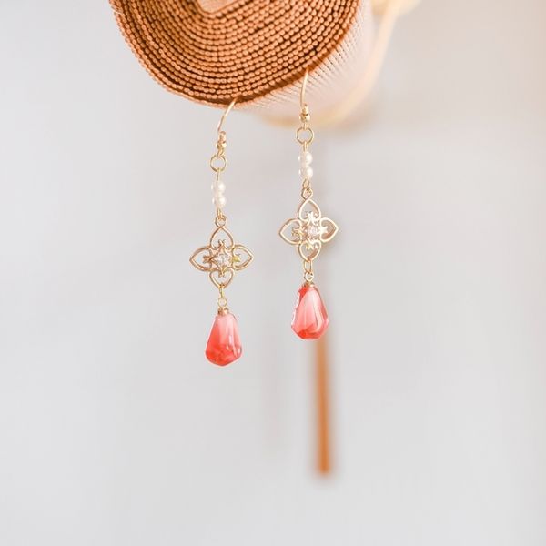 

zzhook гранат холод без антикварных серьги клип отверстия уха персонализированного китайского платья qipao аксессуары чернил озеро дизайн, Silver