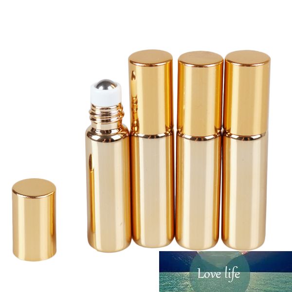 Aihogard Mini 10ml Bottiglie vuote riutilizzabili Contenitore per rivestimento UV Rotolo d'oro su bottiglia per profumo di profumo di olio essenziale