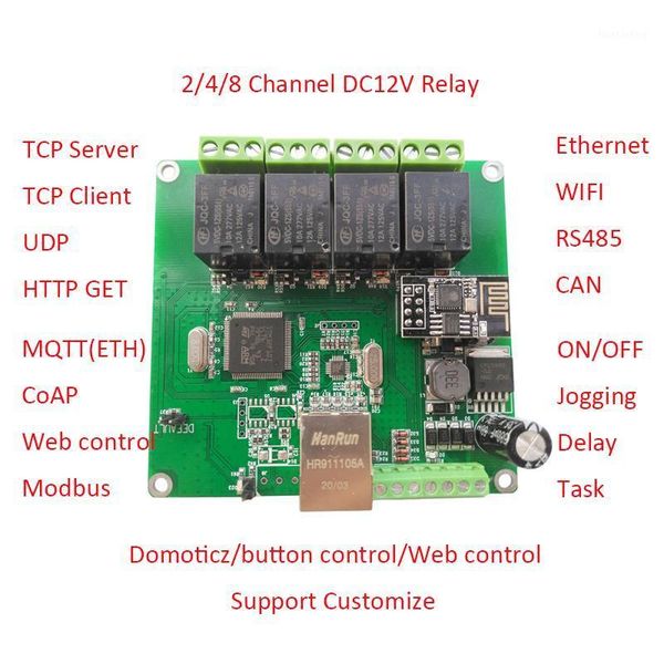 

fingerprint access control modbus mqcoap wifi ethernet web server 4 channel relay rs485 can bus rfid relays1