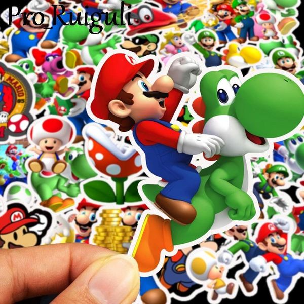 

10 30 50шт super mario scrapbooking наклейки пакетов водонепроницаемой скейтборд багаж мотоцикл гитара граффити детских переводные картинки