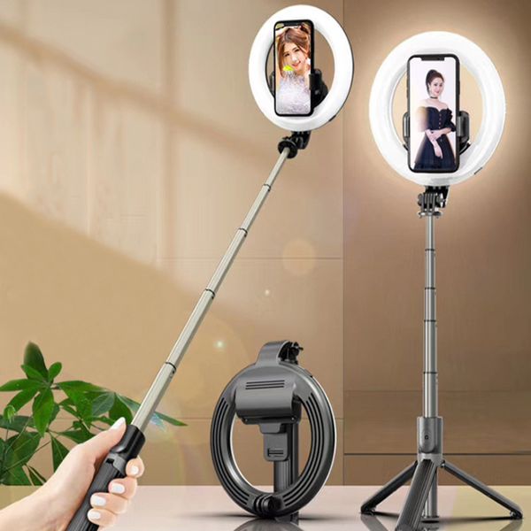 

beauty fill light selfie stick, vibrato internet celebrity model with 5 inch fill light, handheld selfie artifact bluetooth