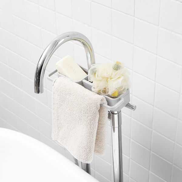 

двойная раковина висит для хранения стойки для хранения держатель кран клип ванная комната кухня посудочка клип полка сливают сухое полотенц