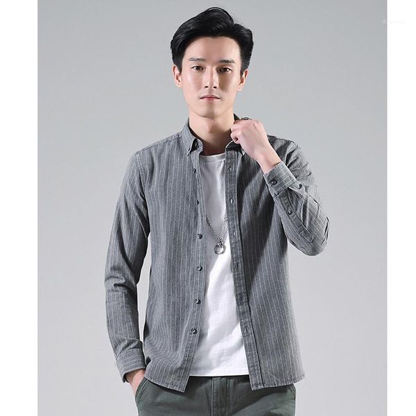 

men shirt 2019 new arrival fast fashion ins style long sleeve striped shirts autumn spring casual shirt, White;black