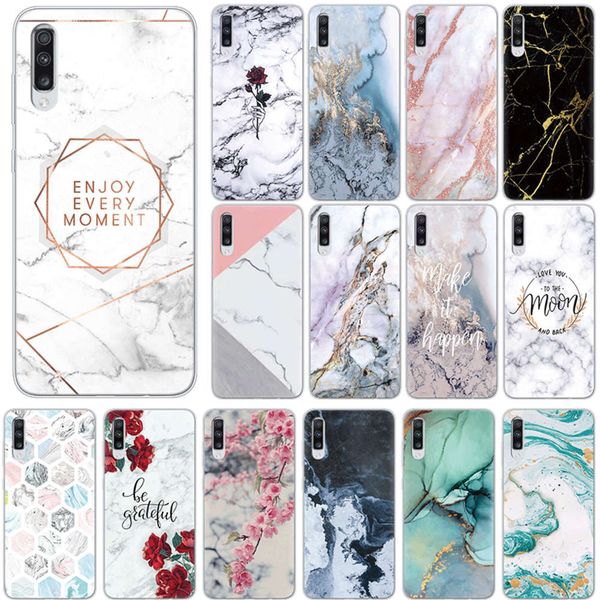 

marble case samsung galaxy a70 silicone cover for samsunga70 galaxya70 a 70 6.7" phone cases tpu transparent fundas coque