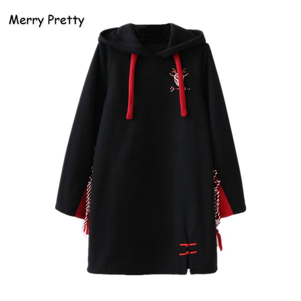 

merry pretty women cartoon embroidery black long harajuku hoodies sweatshirts 2020 winter long sleeve hooded tracksuit pullovers lj201102