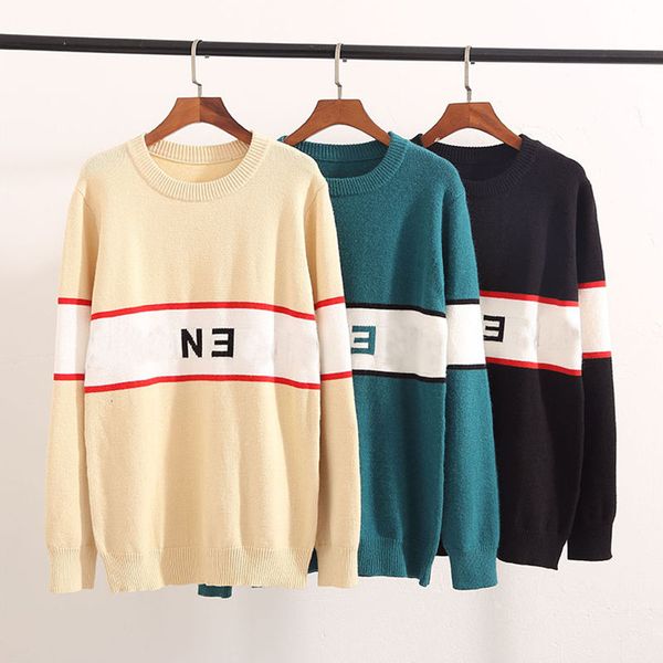 

famous mens sweaters fashion mens casual round long sleeve sweaters men women letter printing hoodies 3 colors, White;black