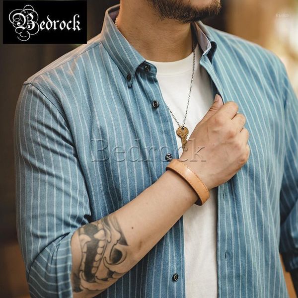 

retro brushed blue pinstripe shirt hong kong style point button lapel thin business slim casual shirt for men1, White;black