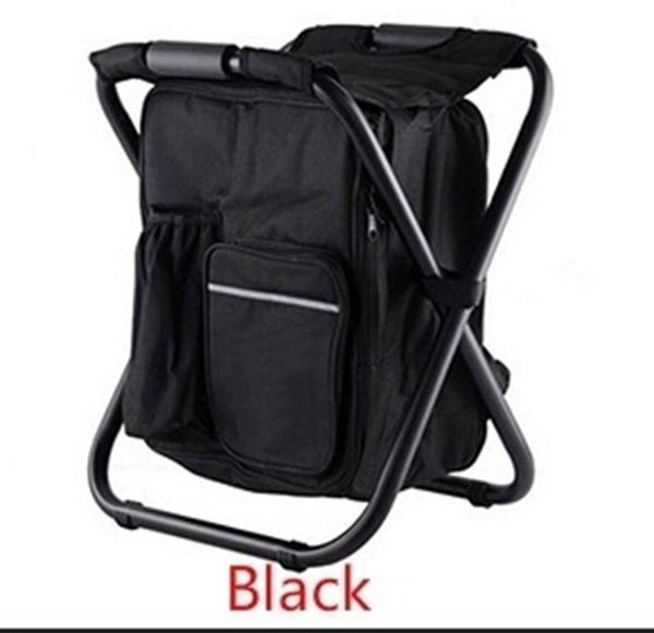 

2 in 1 outdoor camping folding backpack stool fishing chair portable hiking seat with cooler insulated double oxford cloth wmtuuu