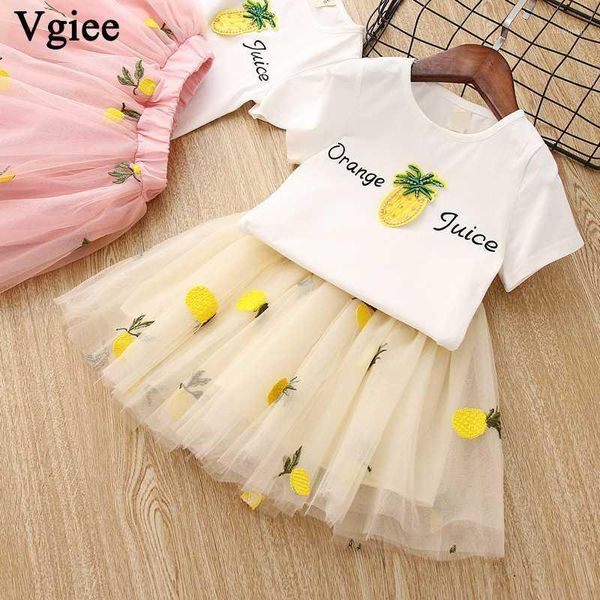 

clothing sets vgiee toddler girl clothes summer 7 years children 2 piece set dress party outfits cc10511, White