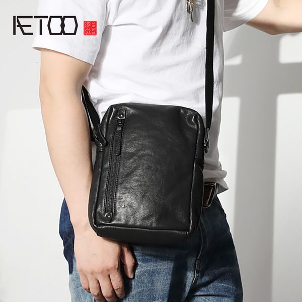 

hbp aetoo head leather slant bag, hand-made retro vertical one-shoulder bag
