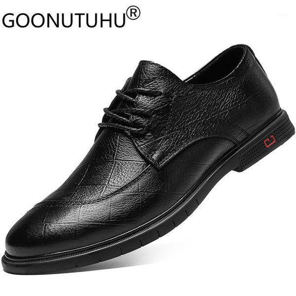 

2020 styele fashion men's shoes dress genuine leather male classic brown black lace up shoe man work office formal shoes for men1