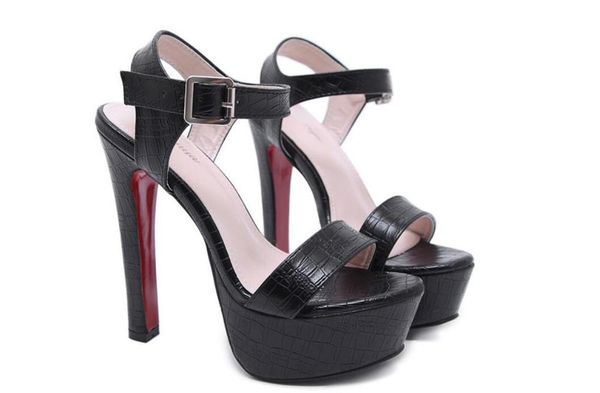 

женская платформа sexy boat летняя туфли на высоком каблуке модель 15-центральные женские сандалии r8k1, Black