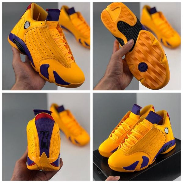 

2020 new jumpman 14 14s xiv mens university gold yellow purple basketball shoes man sports sneakers trainers des chaussures zapatos size 13