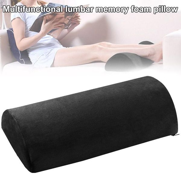 

half moon bolster semi-roll pillow ankle support lumbar neck pain relief memory foam pad wxv sale